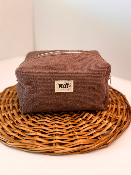 Simple Brown Towel Makeup Bag