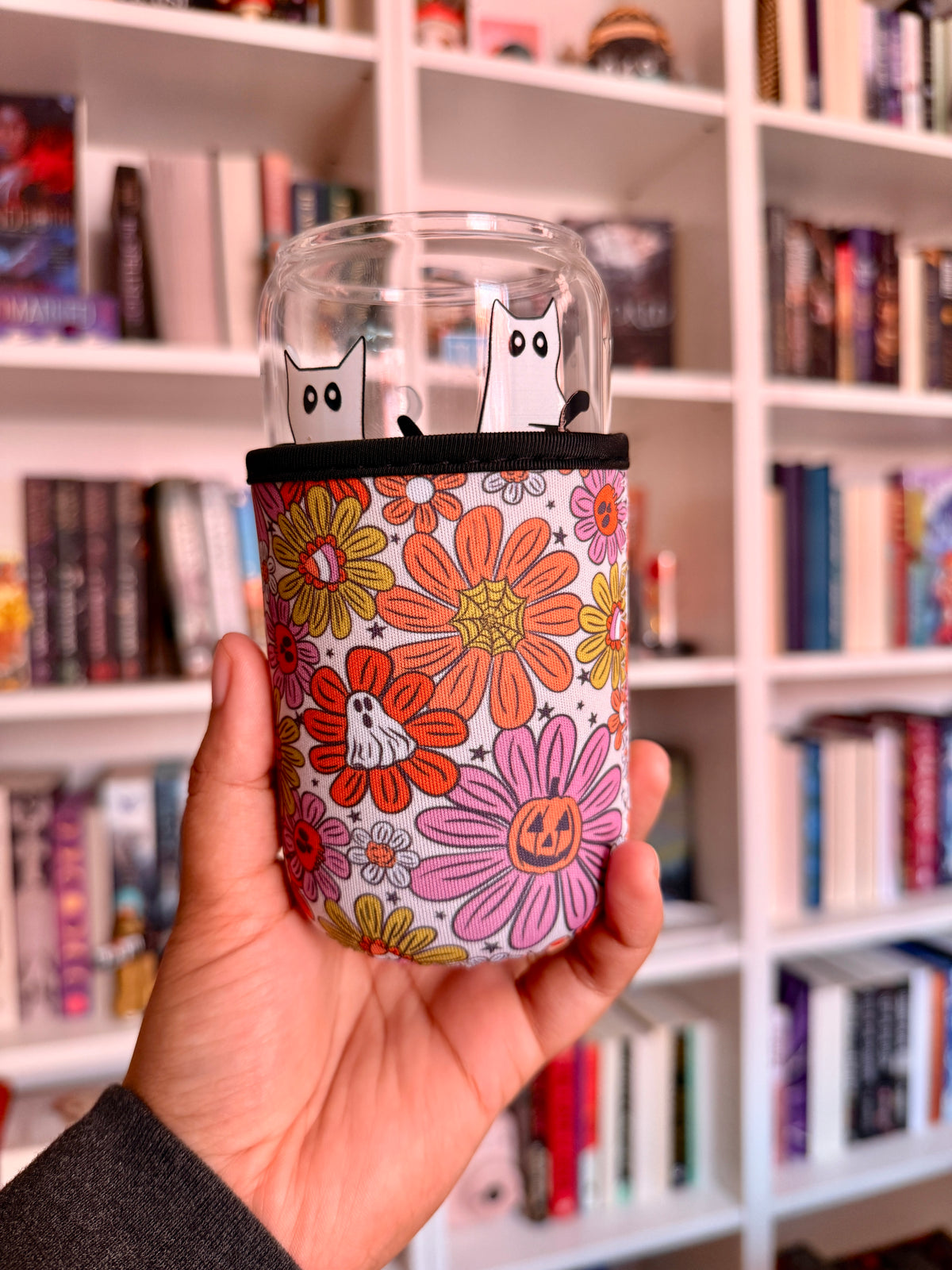 Medium Spooky Flowers Cup Sleeve