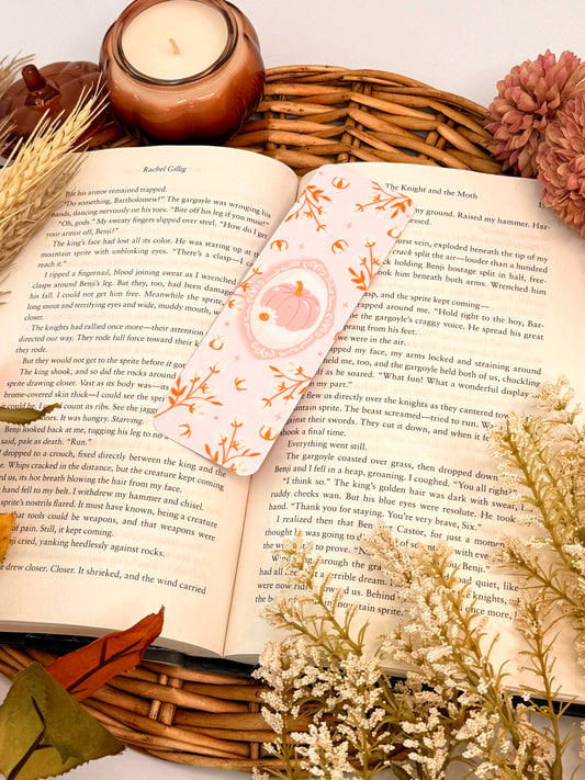 Pink Pumpkin Bookmark