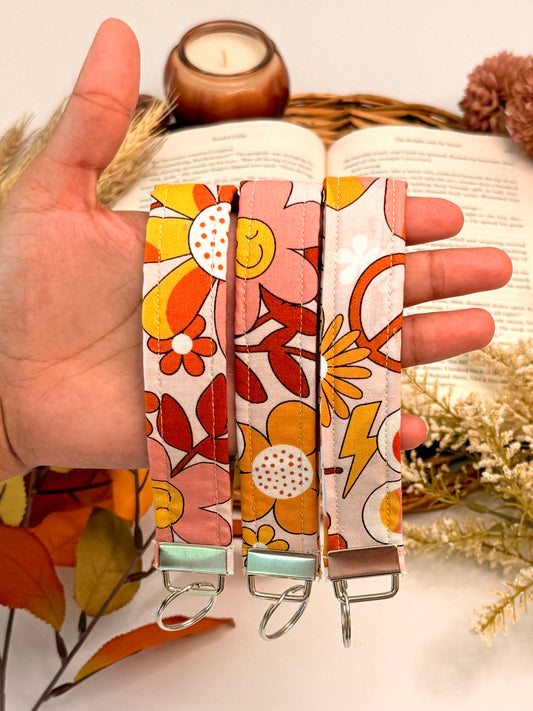 Groovey Sunset Keychain Wristlet