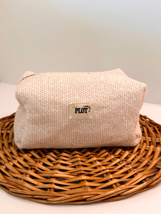 Natural Oat Towel Makeup Bag