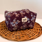 Purple Floral Towel Makeup Bag