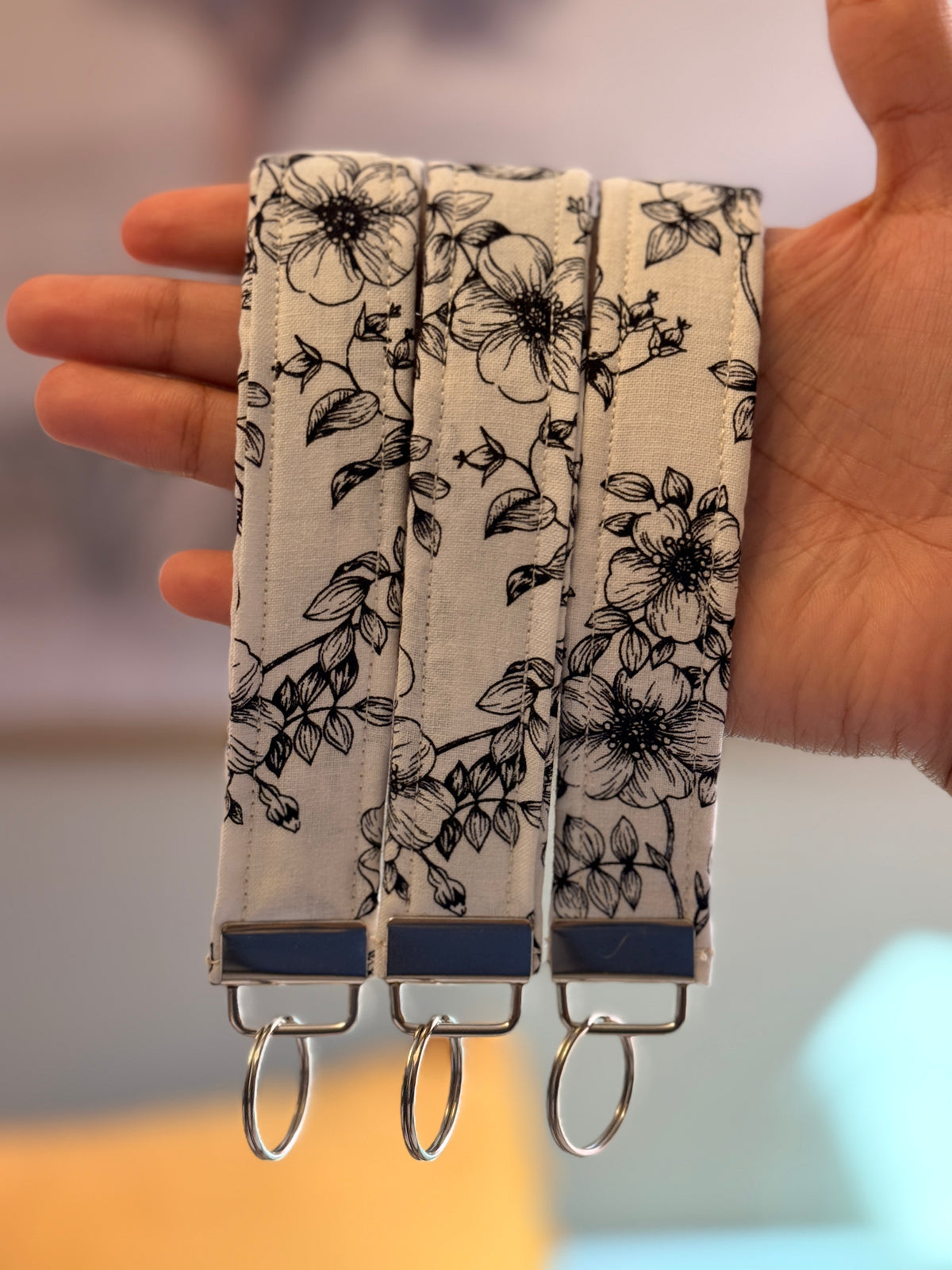 Reverse Ink Garden Keychain Wristlet