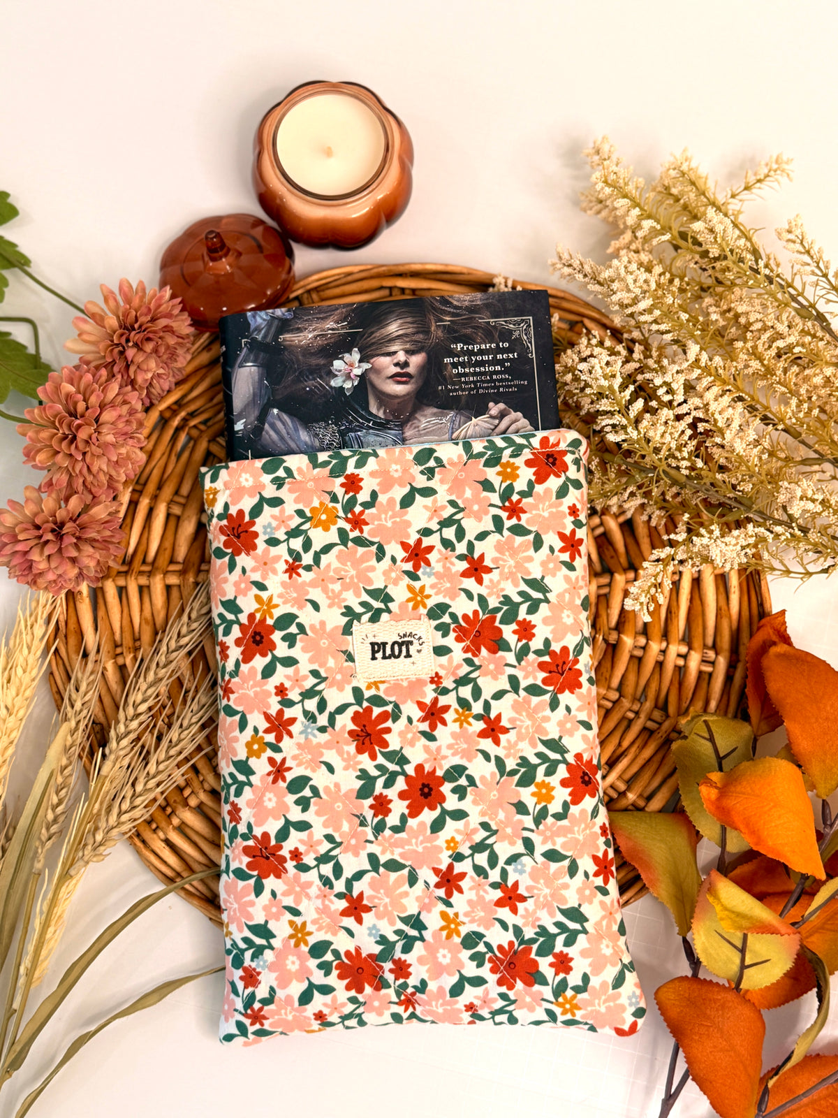 Pink Myrtle Large Book Sleeve