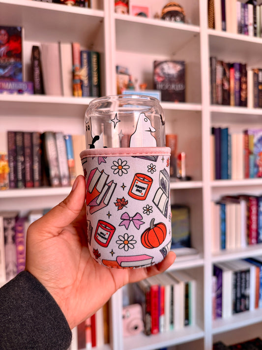 Small Fall and Books Cup Sleeve