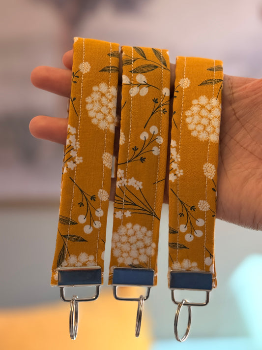 Mustard Wish Keychain Wristlet